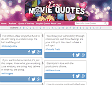 Tablet Screenshot of lovemoviequotes.com